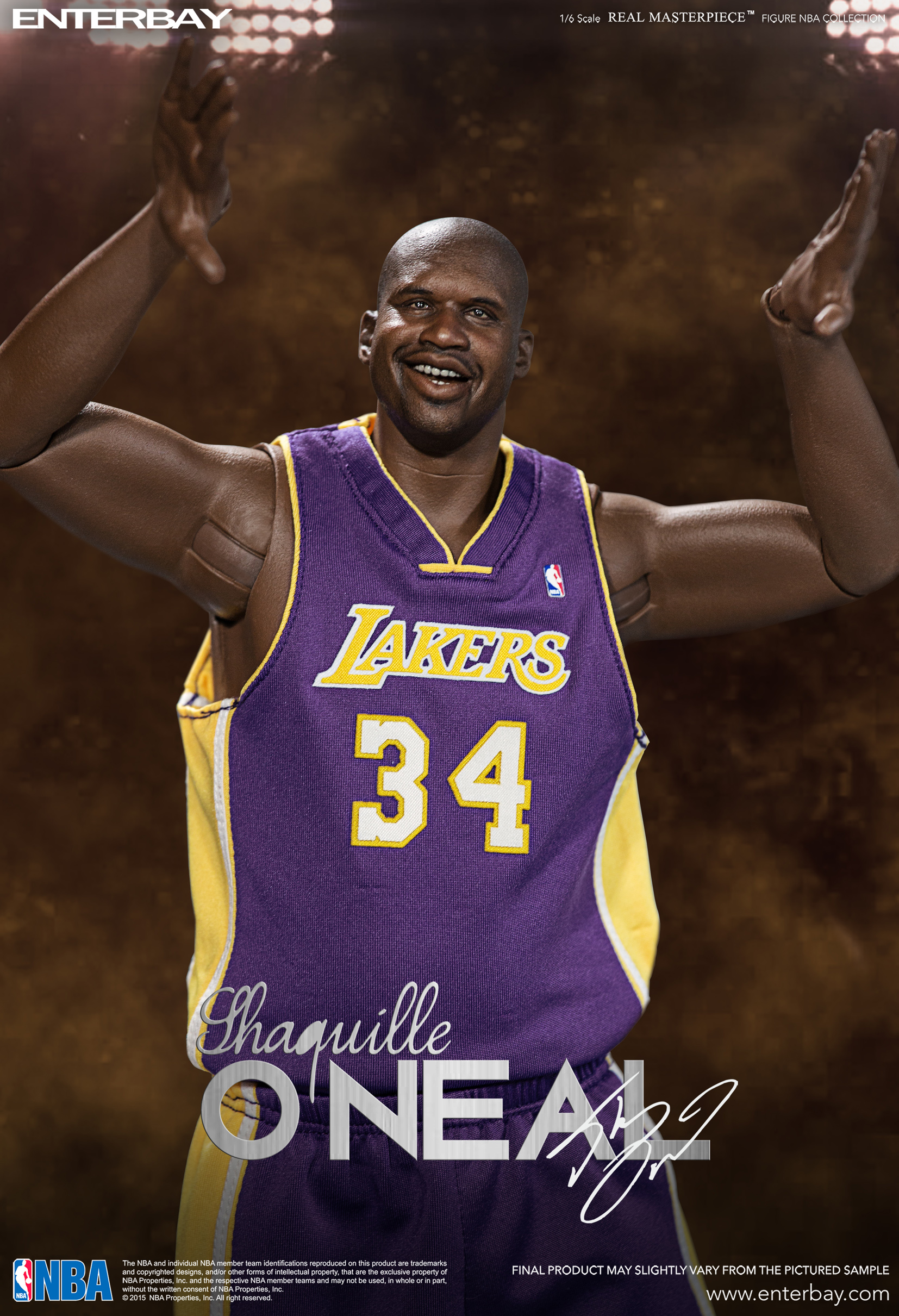 enterbay nba系列eb 1/6 沙奎尔.奥尼尔o"neal大鲨鱼奥胖人偶手办