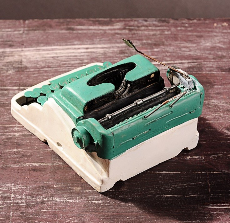 美式乡村复古做旧做脏树脂老式打字机家居饰品