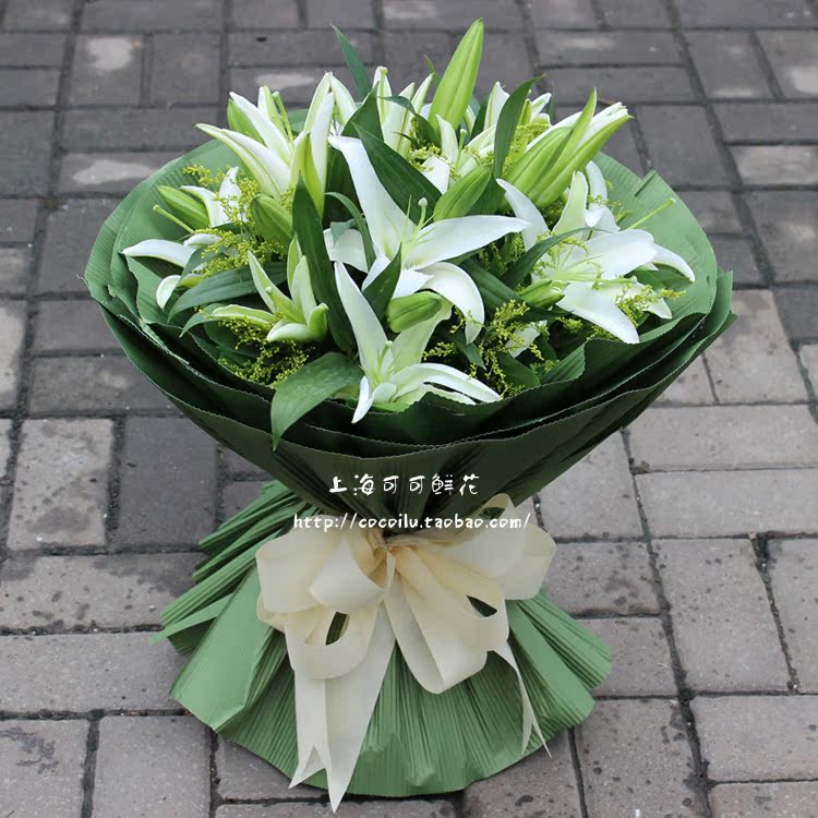 香水百合上海鲜花同城速递普陀奉贤松江闵行金山杨浦东花店送花