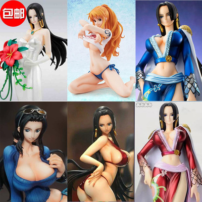onepiece手办 pop 女帝 汉库克 红衣蓝衣婚纱泳装娜美罗宾模型