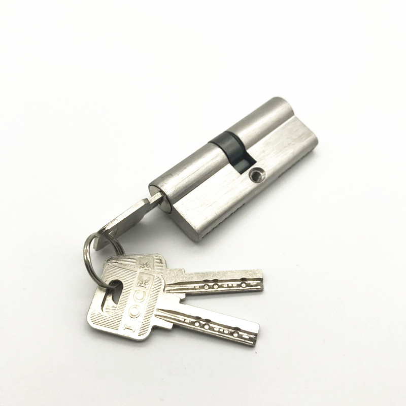 双开锁芯 两头开插钥匙 室内房门卧室通道小/大70mm门锁 锁头锁芯