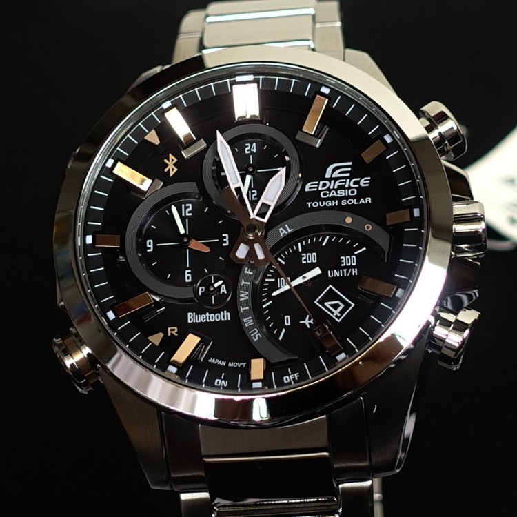 蓝牙卡西欧手表男edifice红牛赛车f1风格eqb500d1a2光动太阳能