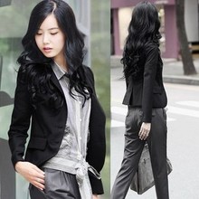 2014春秋新款女装修身小西装韩版显瘦长袖职业小西服外套 短款