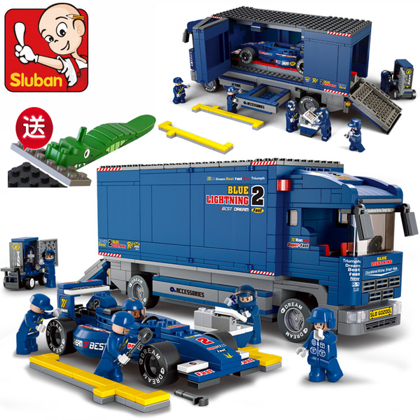 热销F1 赛车 快乐小鲁班拼装 F1方程式赛车运