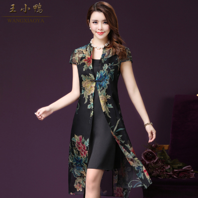 王小鸭秋装两件套连衣裙2016新款毛呢女装韩