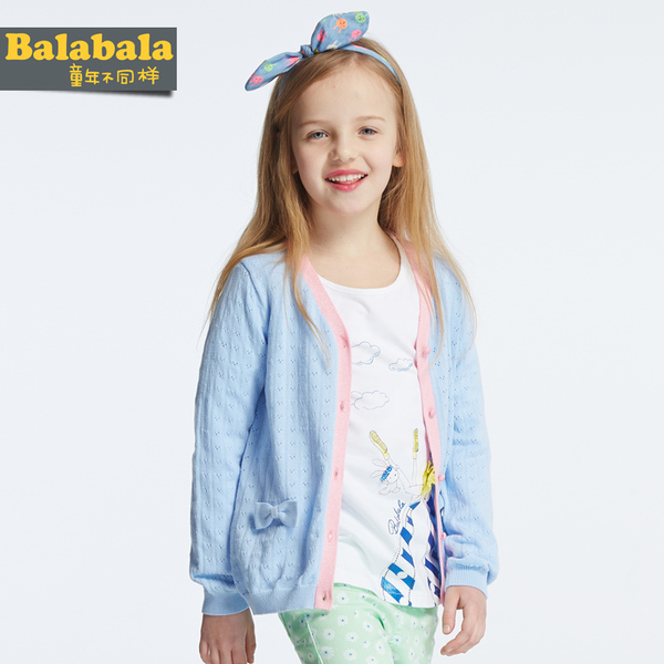 正品童装毛衣针织衫 巴拉巴拉2015女童针织衫