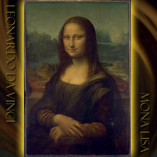 达芬奇最高杰作蒙娜丽莎原画超实拍画芯喷绘级名画油画装饰画大图