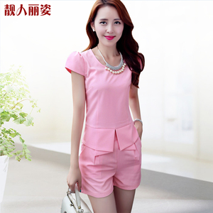 【图】棉麻<em>套装</em>女<em>2015</em>夏装休闲<em>时尚短裤套装</em>