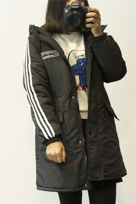 欧洲站2016冬装新款欧货时尚羽绒棉服女中长