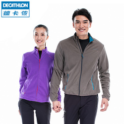 迪卡侬户外抓绒衣 男加厚 摇粒绒外套冲锋衣内