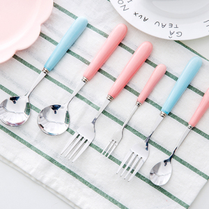 不锈钢叉子家用甜品小勺子