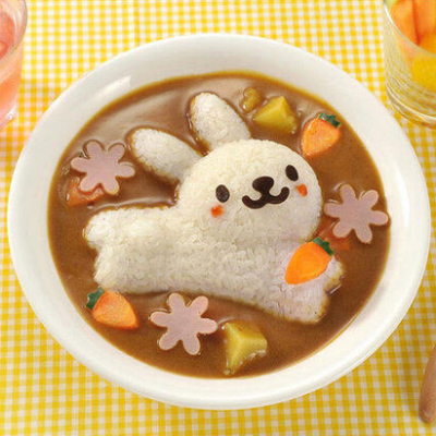 DIY儿童饭团模 创意兔子海豚饭团模具4件 便当