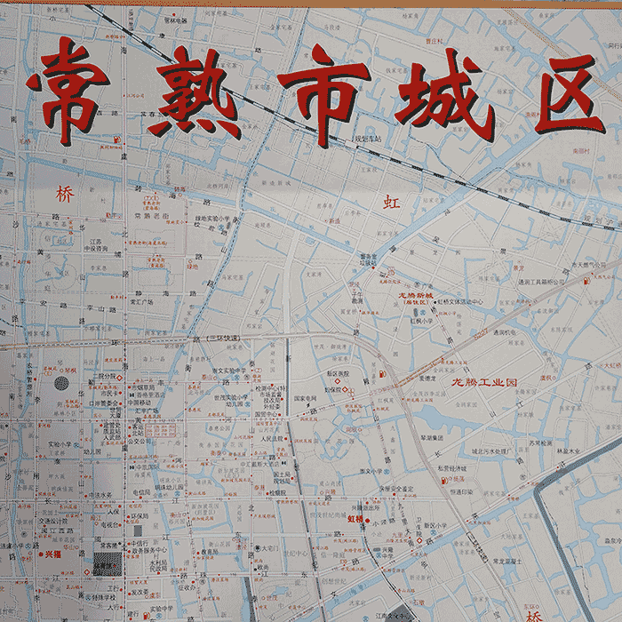 江苏常熟地图 常熟市区郊区乡镇地图 苏州常熟交通旅游大地图