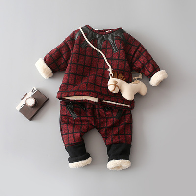 男宝宝冬装套装婴儿三件套0-1-2-3-4岁婴幼儿