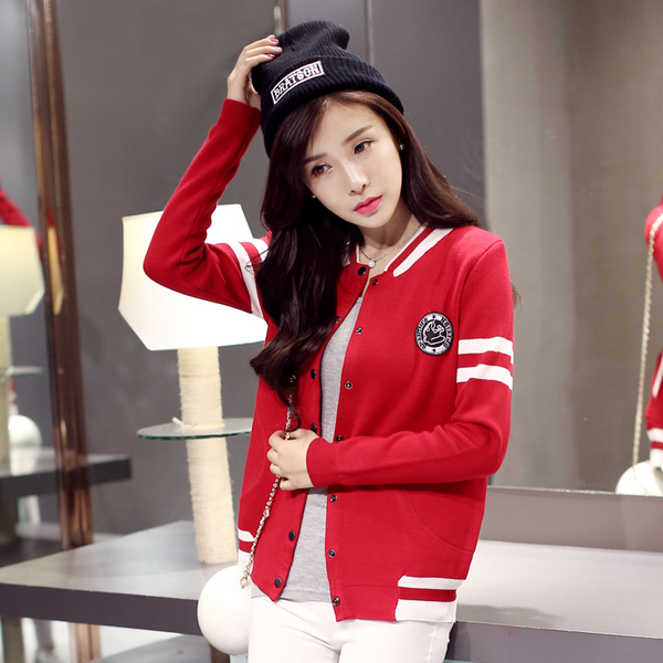 热销运动毛衣 秋装 <em>针织</em>衫 <em>女开衫</em> 新款 毛衣短