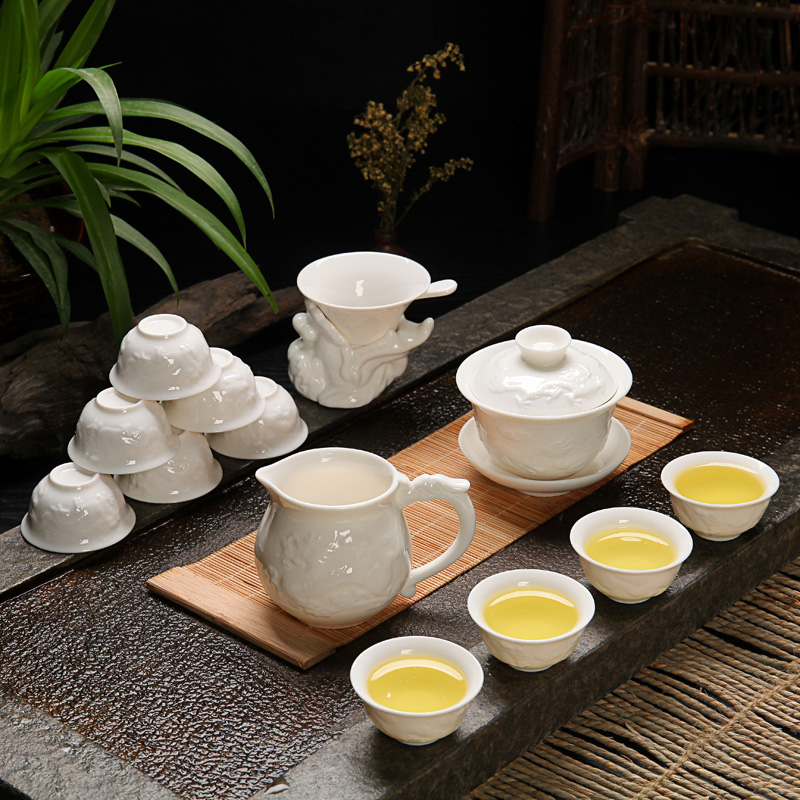 特价青花瓷骨瓷陶瓷功夫茶具套装 整套茶具 礼品广告订做LOGO