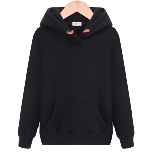 宽松加绒加厚套头连帽卫衣