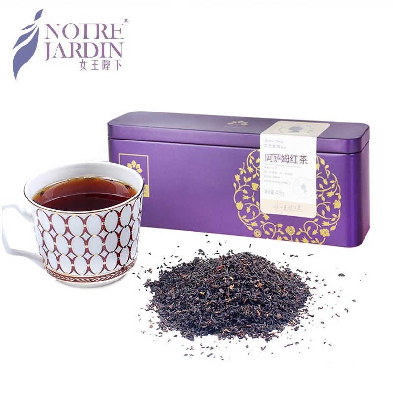 notrejardin/女王陛下 小袋罐装英式下午茶阿萨姆红茶45g进口原料