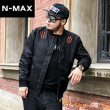 【补贴40】NMAX大码男装潮牌 胖子加肥加大飞行员夹克棒球服外套