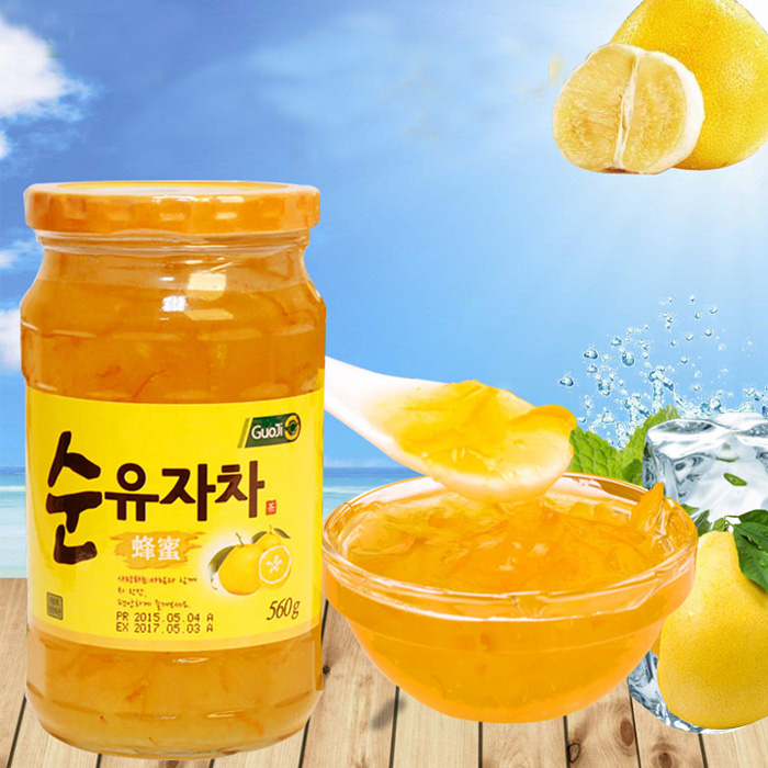 韩国原装国际kj柚子茶 蜜柚茶 韩国蜂蜜柚子茶 560g