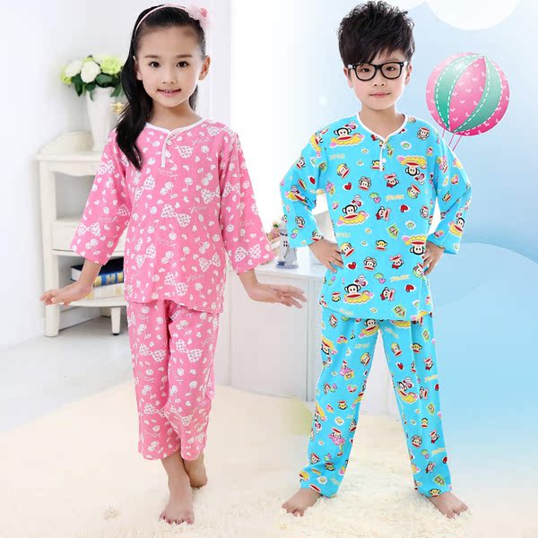 正品<em>儿童睡衣</em> 夏季棉绸<em>儿童睡衣</em>男孩套装 男童