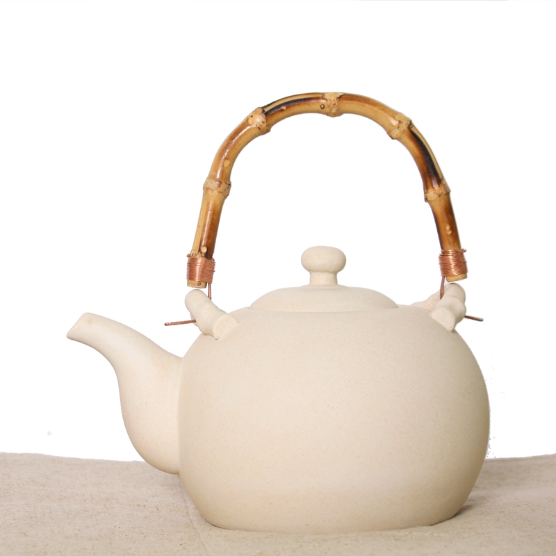 亦紫陶茶具煮水壶潮汕功夫茶必备砂铫壶水壶 白泥玉书畏 大容量