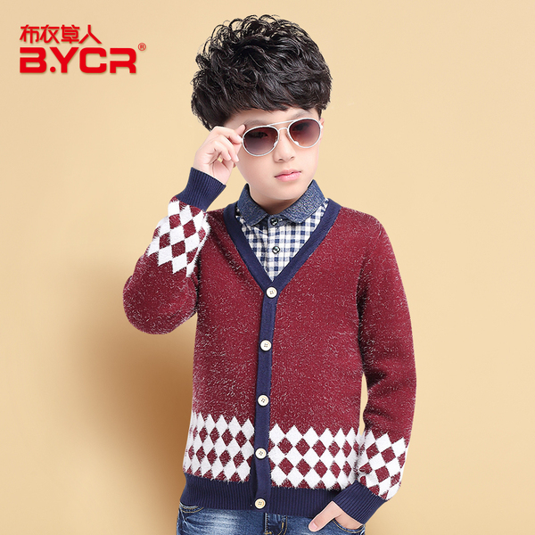正品童装<em>毛衣针织衫</em> 2015秋季新品 <em>男童毛衣</em>儿