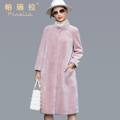 帕瑞拉2016秋冬新款羊剪绒大衣女大码宽松水