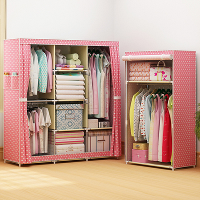 家世比 防尘简易布艺衣柜钢管加粗加固 简约现