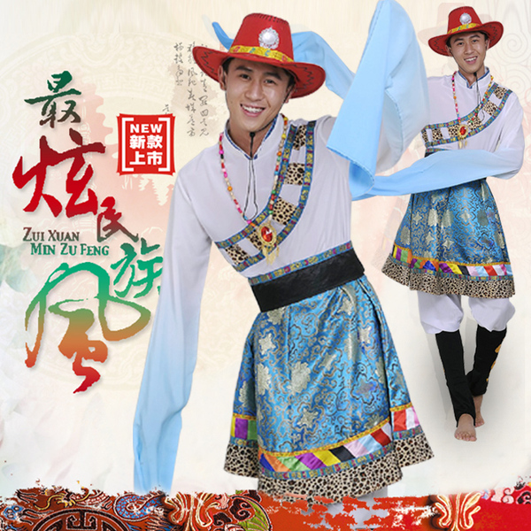 热销男民族服装 男蒙古藏族服民族服饰蒙古舞
