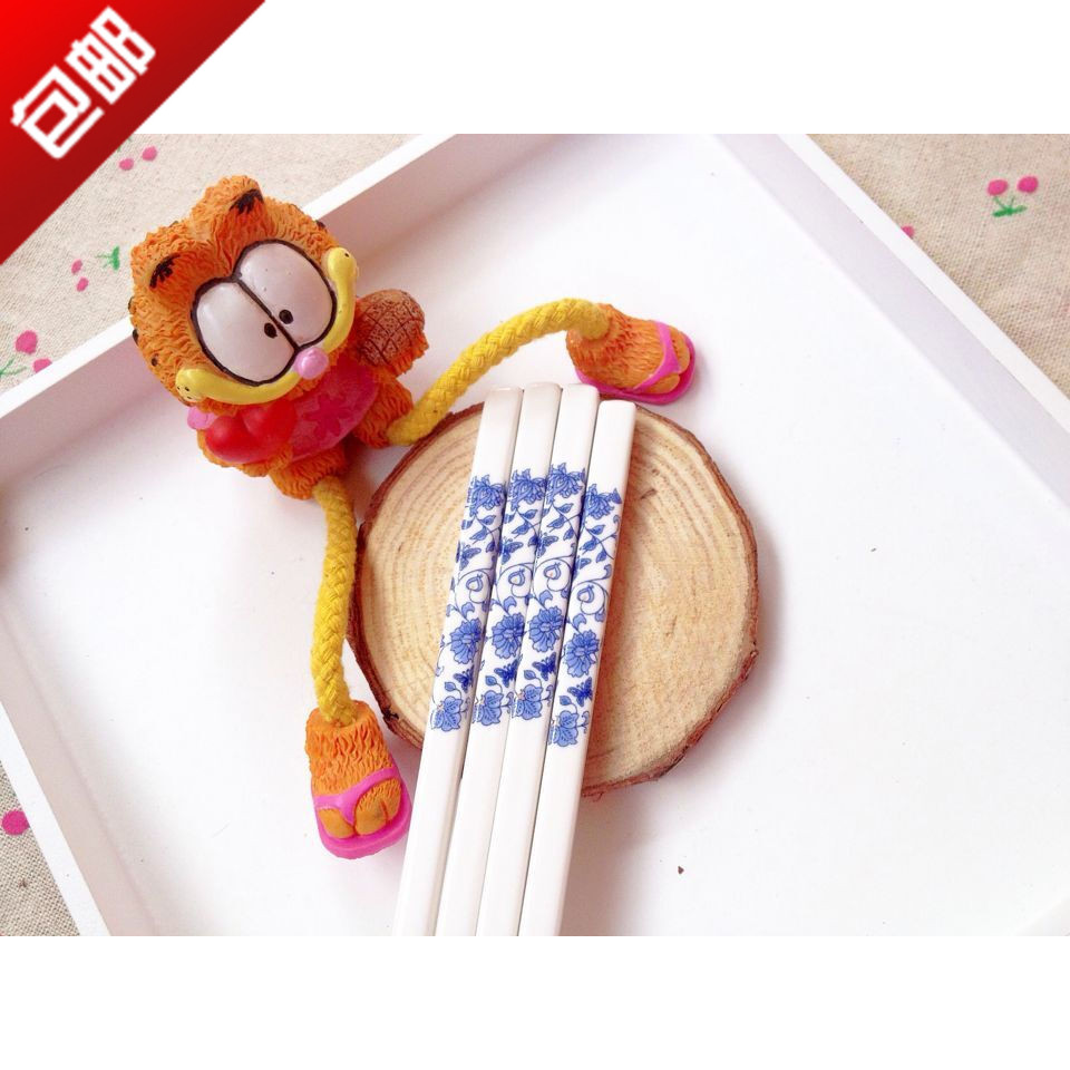 淡雅钩藤高档骨瓷筷子 健康卫生 环保餐具同款陶瓷筷子新品