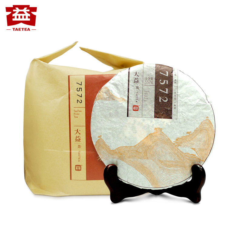大益普洱茶标杆熟茶7572(二代)357g*7饼1501提装