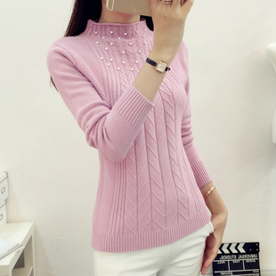 沐晗秋冬女装新款打底<em>女毛衣</em> 长袖套头半<em>高领</em>