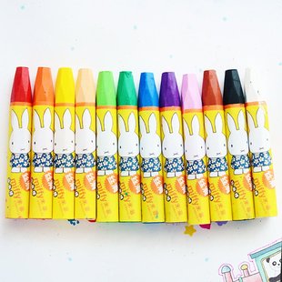 儿童画笔涂鸦笔蜡笔36色 台湾雄狮36色油画棒中六角粉蜡笔