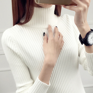 高领毛衣女装秋冬季新款2017韩版短款百搭套头加厚长袖针织打底衫