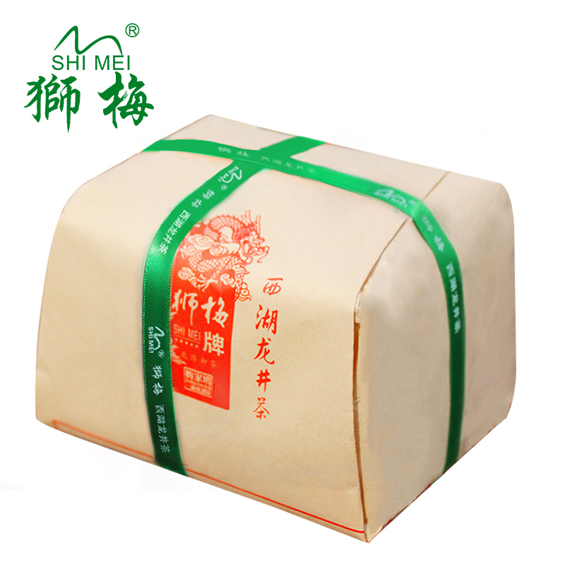 狮梅牌 正宗雨前西湖龙井2016新茶 绿茶叶肆号老茶树纸包250g包邮
