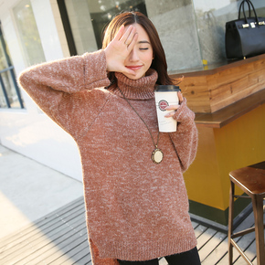 淘宝网<em>天猫商城高领毛衣女</em>冬厚宽松针织打底衫