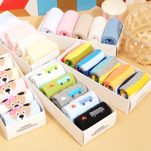 5双装冬季儿童中筒棉袜