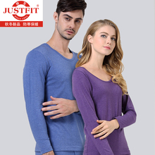 加厚圆领情侣家居服保暖贴身内衣套装 即发保暖内衣套装 JUSTFIT