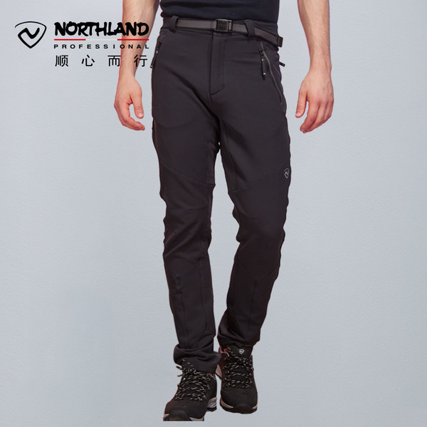 诺诗兰NORTHLAND秋冬户外软壳裤男保暖弹力防泼水登山裤GF045511