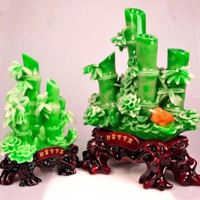 慈元阁开光2016年属鸡吉祥物瑞竹报喜摆件吊坠财富节节高竹子摆件