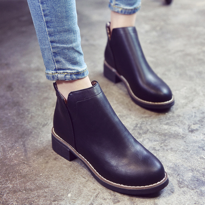 短靴女春秋单靴冬季马丁靴女英伦风短筒短靴女