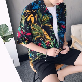 79秒杀2件包邮 泰国服饰泰丝衬衫男士衬衣东南亚民族服装7色可选