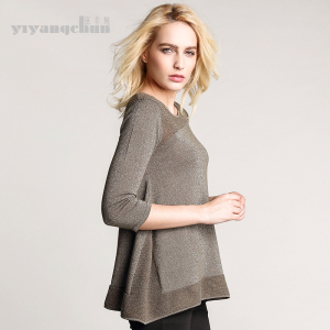 亿羊纯中长款针织打底衫