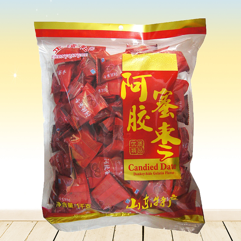 山东特产 正清和阿胶蜜枣1000g袋装 蜜枣蜜饯小吃独立小包装零食