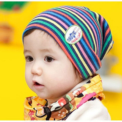 婴儿帽子毛线女宝宝秋冬季6-12个月女童1岁2