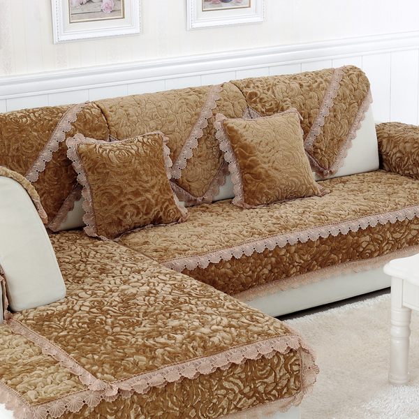 热销沙发套 法兰绒冬季沙发垫布艺时尚_易购客