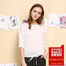纯色简约百搭T恤A17035 多件多折>OSA欧莎2017秋季女装