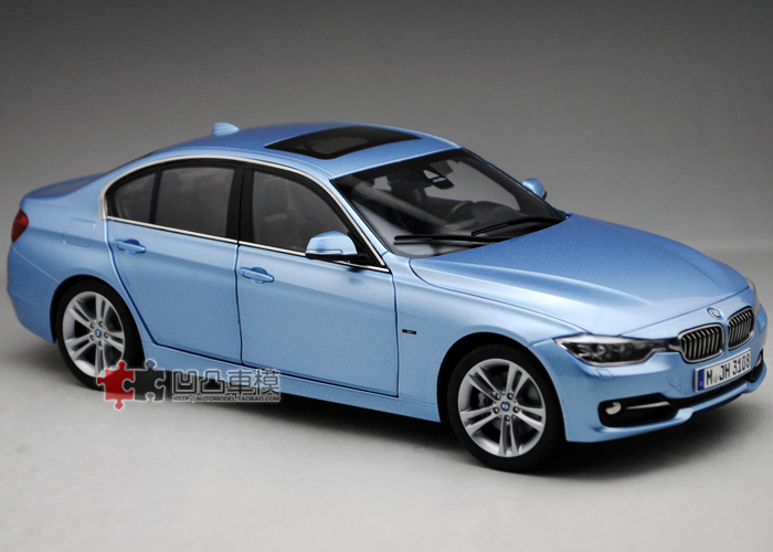 宝马佳迪原厂1:18 新3系335i 宝马335 f30天蓝色特价合金汽车模型