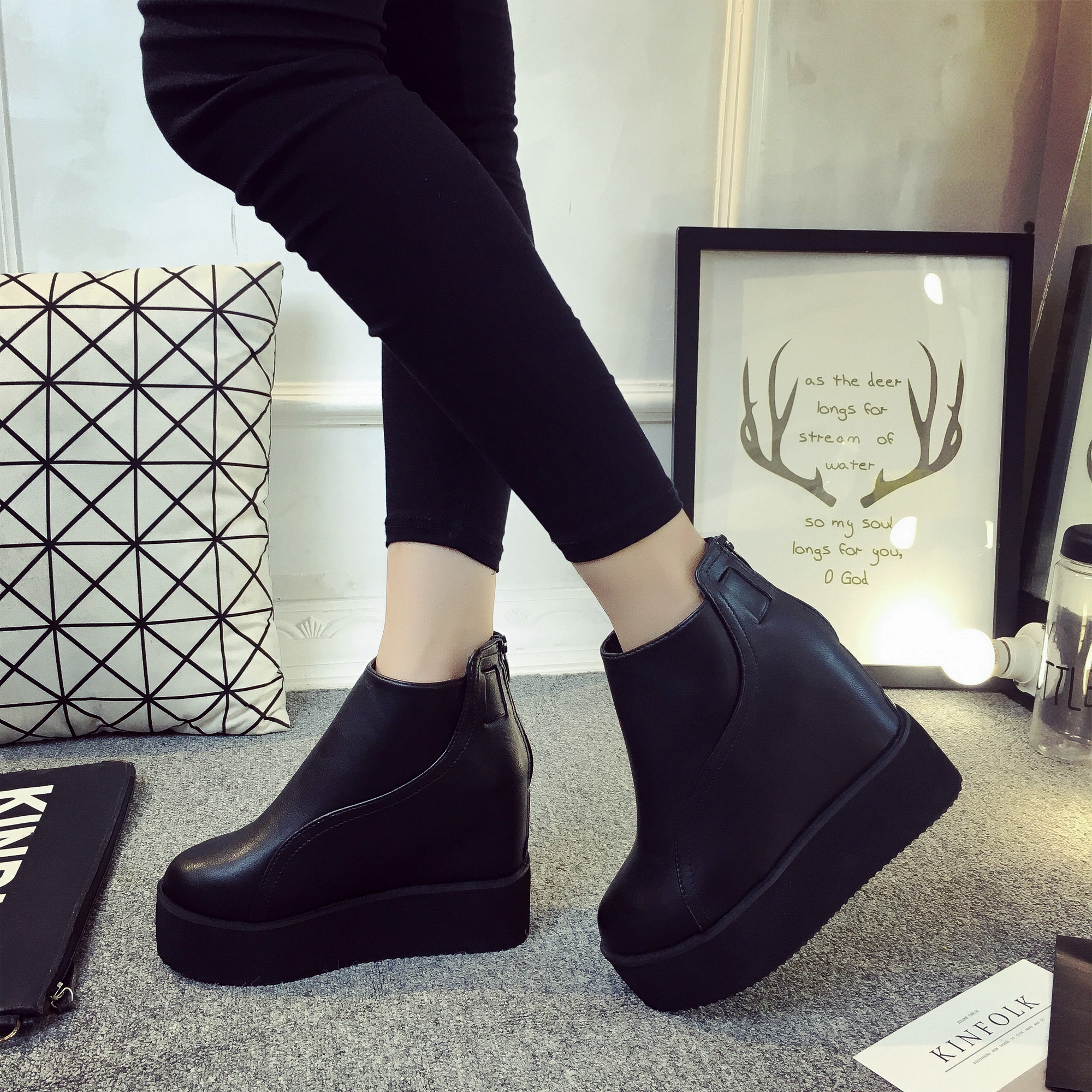 正品[超高跟 鞋 16cm靴子]超高跟鞋靴子评测 高